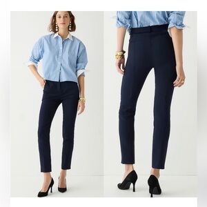 J. Crew High-Rise Cameron Pant in Navy Blue